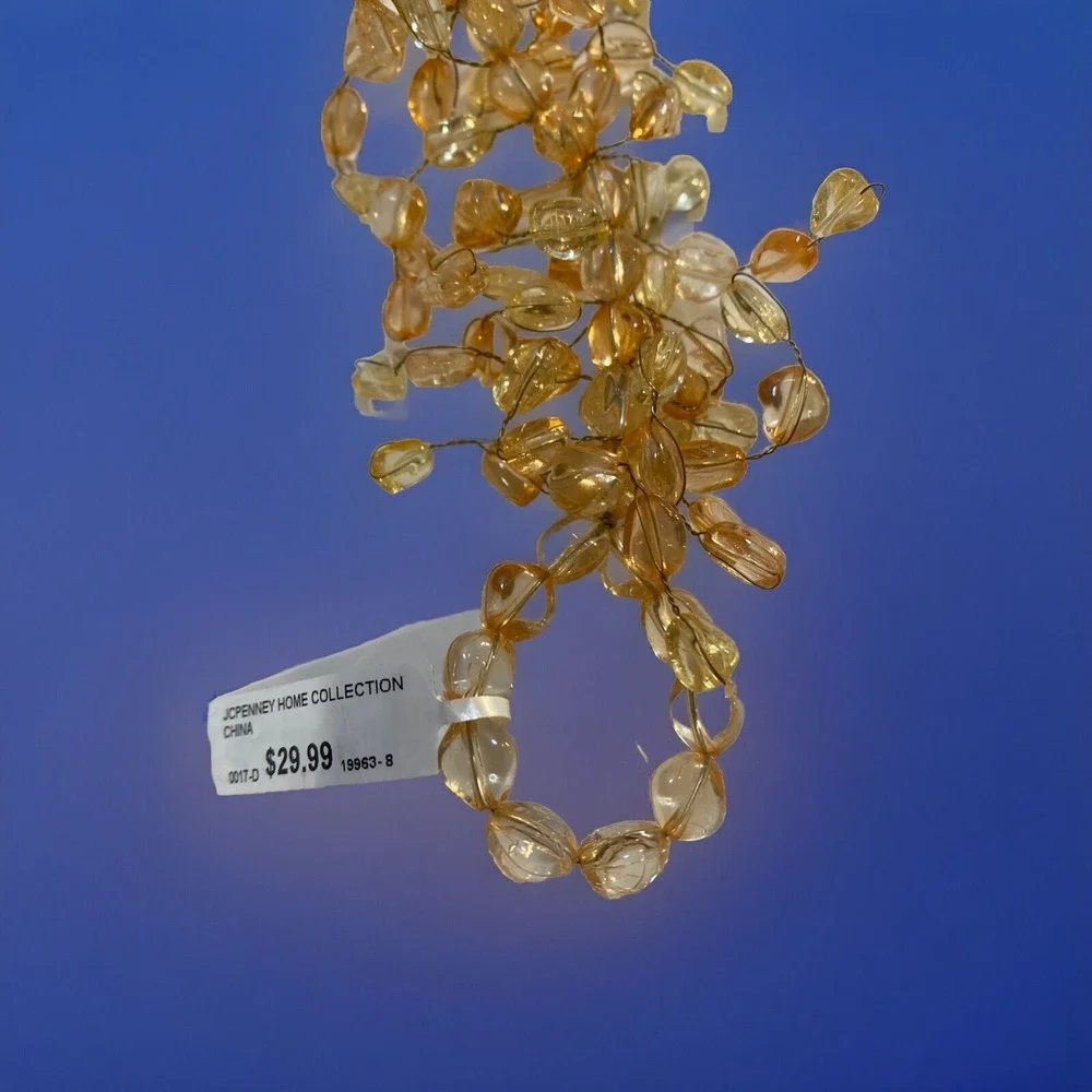 JCPenney's home collection vintage gold beaded Christmas garland 5 foot~5  Sets